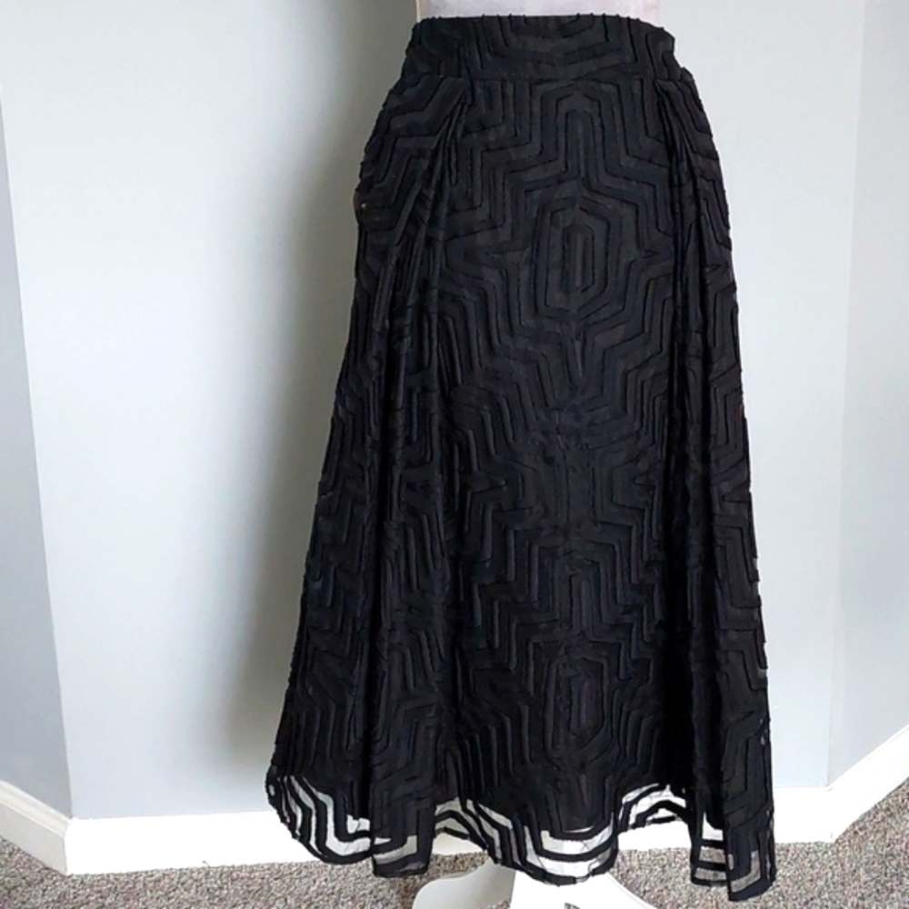 Milly evening skirt midi length, black NWT, size 12